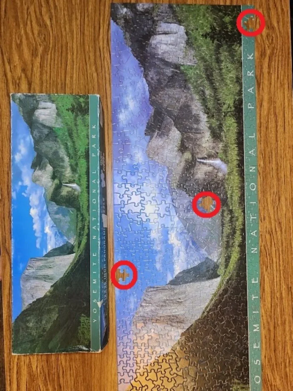 Tunnel View Scene Yosemite National Park 500 Piece Jigsaw Puzzle Panoramic Jigsa